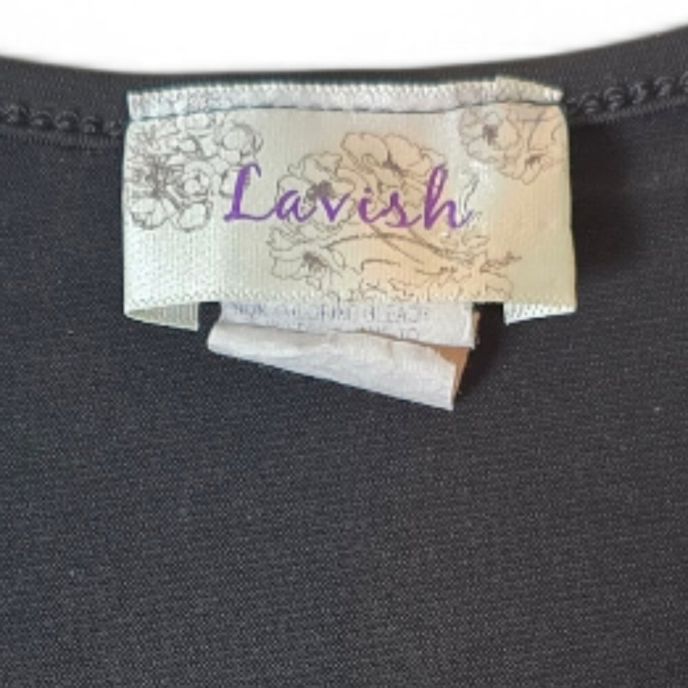 Lavish Black Bohemian Floral Tunic Top – Women's Size 1X - Picture 6 of 13
